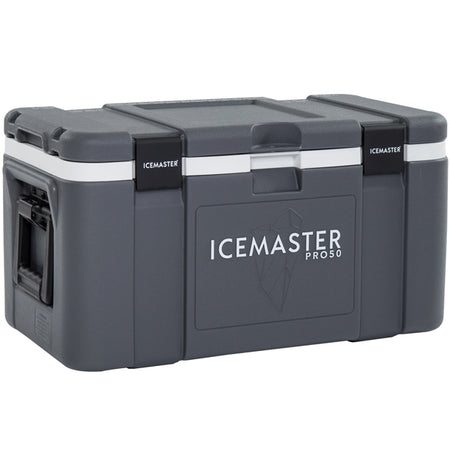 Icemaster køle/is boks set forfra, i elegant design.