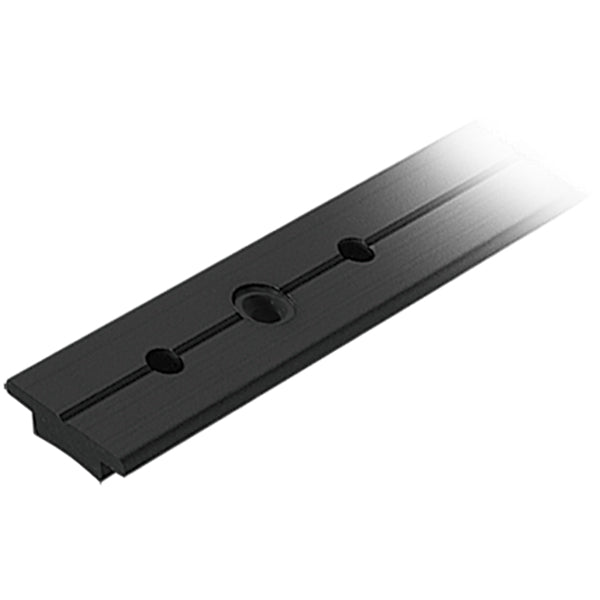 Ronstan genuaskinne sort 25mm, set fra siden med monteringsbeslag
