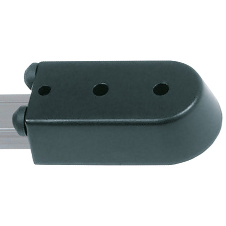 Ronstan endestop serie 19 i sort, set fra siden med detaljeret design.