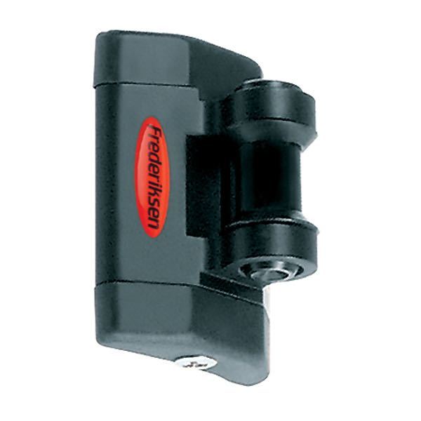 Ronstan Ballslide intermediate car 76×41 mm set fra siden, klar til montering på skinnesystem.