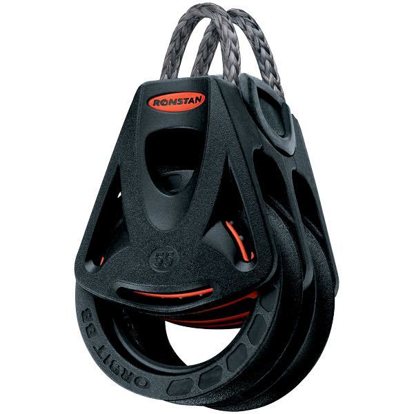Ronstan Orbit dobbeltblok serie 55 med kugleleje set fra siden