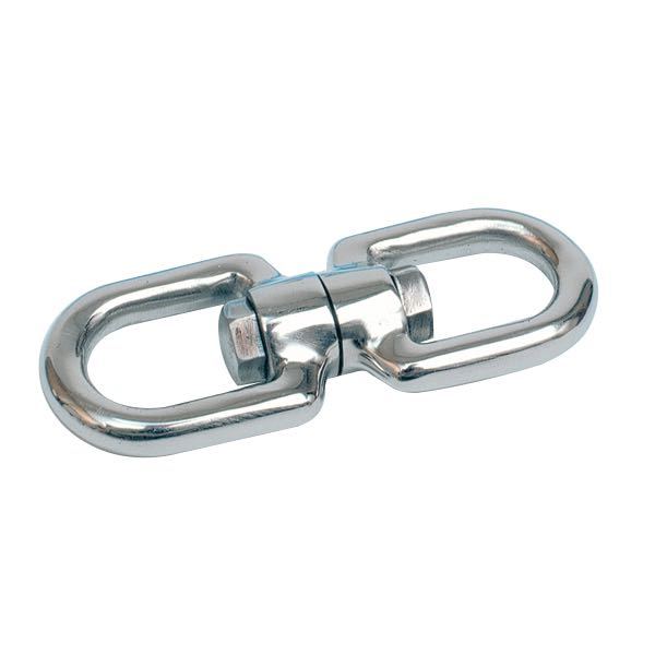 Svirvel RF 5x60 mm i rustfrit stål, klar til montering på båd.
