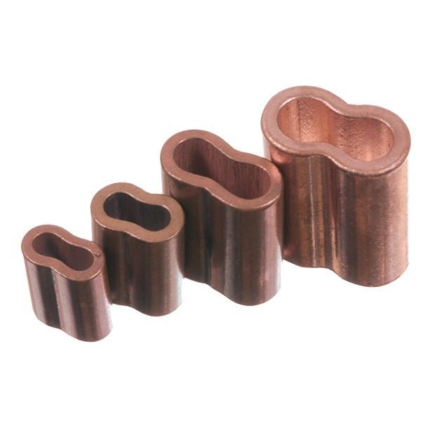 SeaTec wirelås i kobber, 5 mm, set fra siden med klar baggrund
