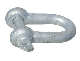 1852 sjækel med vingeskrue set forfra, rustfri galvaniseret overflade
