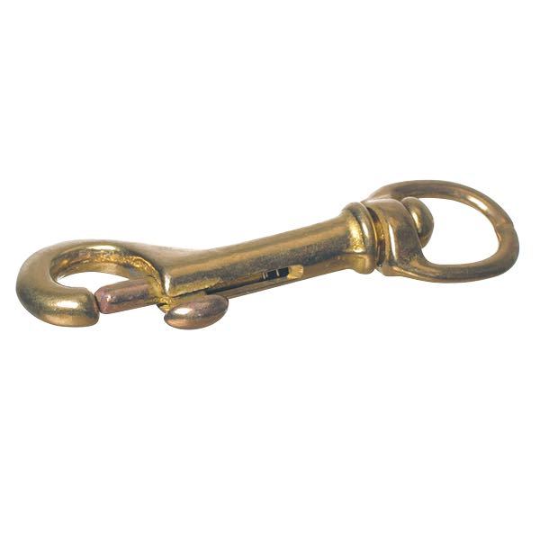 Messing hundehage fra 1852 med øje, set fra siden