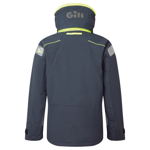 Damejakke fra Gill med detaljeret syning og lynlås, set bagfra