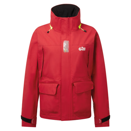 Gill OS34J Coastal dame jakke i rød farve set forfra