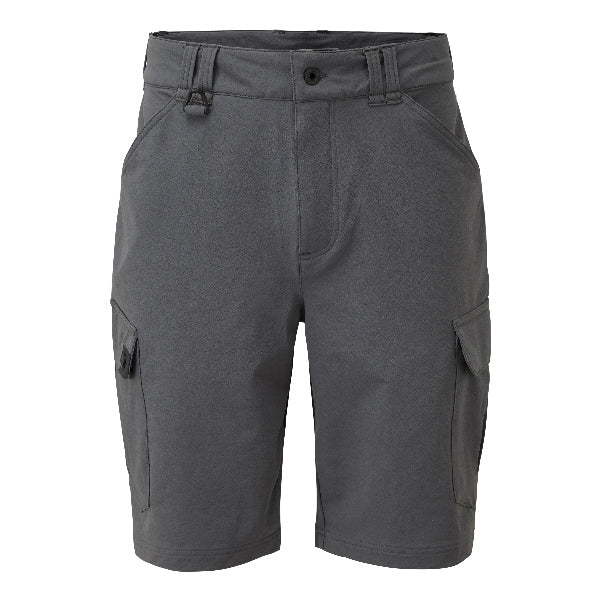 Gill UV019 UV Tec Pro shorts i grå farve, størrelse S, set forfra.