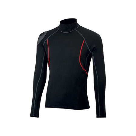 Gill junior hydrophobe top i sort farve set fra fronten.