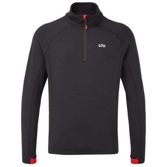 Gill 1081 4-vejs thermal fleece set forfra i grafitfarve.
