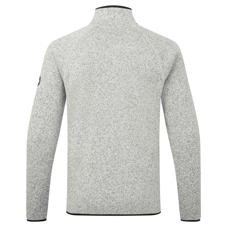 Gill fleece jakke i grå, set bagfra med detaljer på kraven