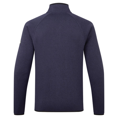 Gill fleecejakke i navy, set bagfra med fokus på detaljer