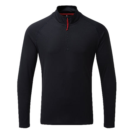 Gill UV009 langærmet t-shirt til mænd med lynlås, set forfra