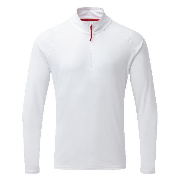 Gill UV009 langærmet t-shirt i lyseblå, set forfra, grundet 50+ UV beskyttelse.