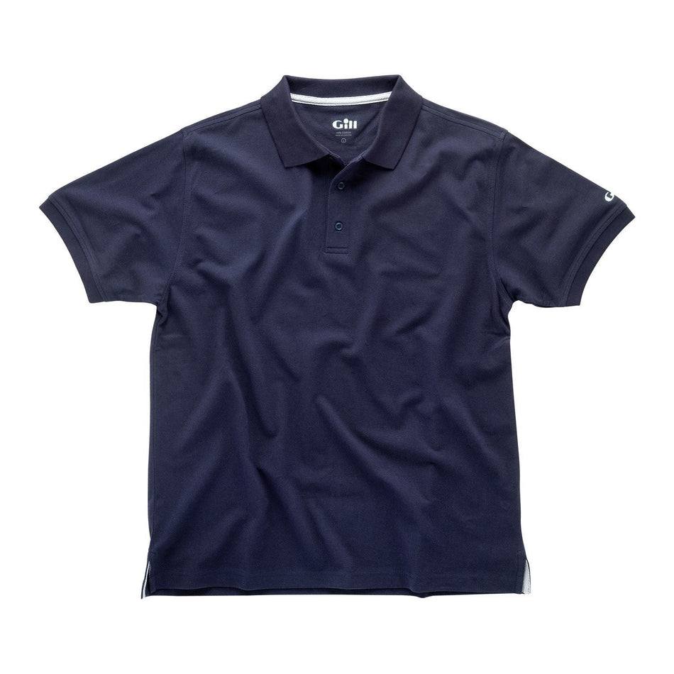 Gill polo shirt i navy, størrelse M, set fra frontal vinkel.