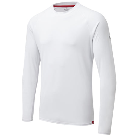 Gill UV011 mænds UV Tec T-shirt i hvid farve, set forfra