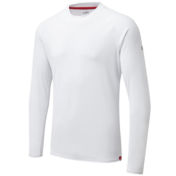 Gill UV011 men's UV Tec T-shirt i hvid farve, set forfra, størrelse XL.