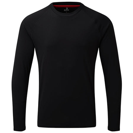 Gill UV011 langærmet sort T-shirt set forfra