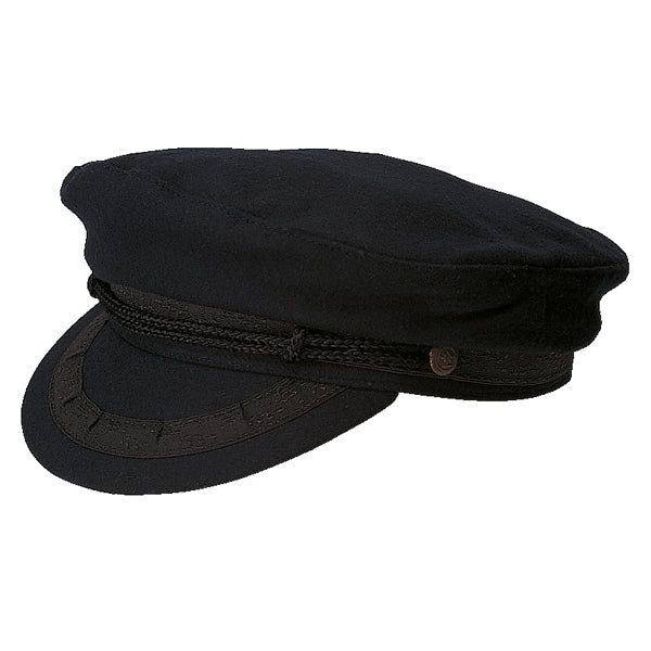 Marineblå SeaTec Captain Cap i størrelse 56 set forfra.