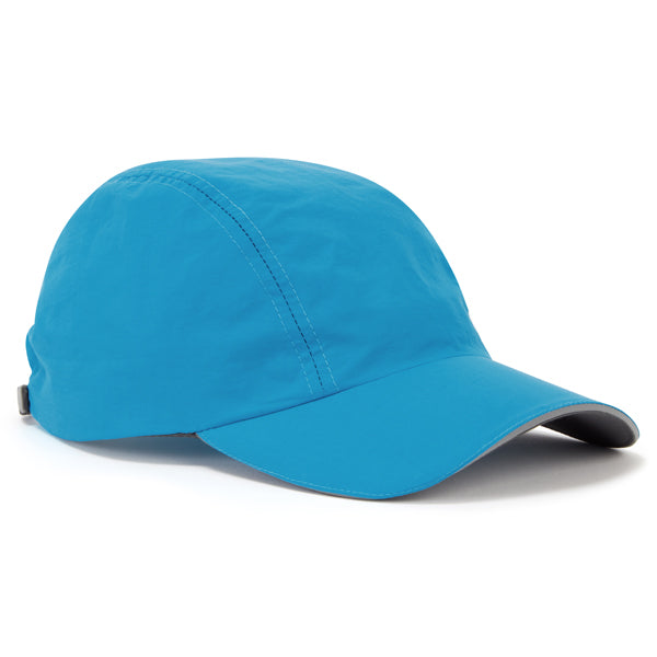 Blå Gill cap vist fra siden med justerbar rem