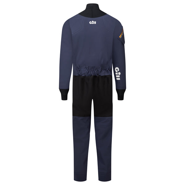 Gill 4806 tørdragt i navy farve, set forfra i junior størrelse large.