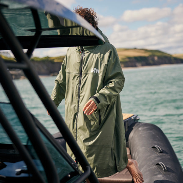Bagvisning af Gill 5024 Aqua Parka jakke i grøn