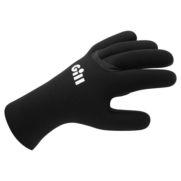 Gill neoprene vinterhandske i sort, set foran med detaljer