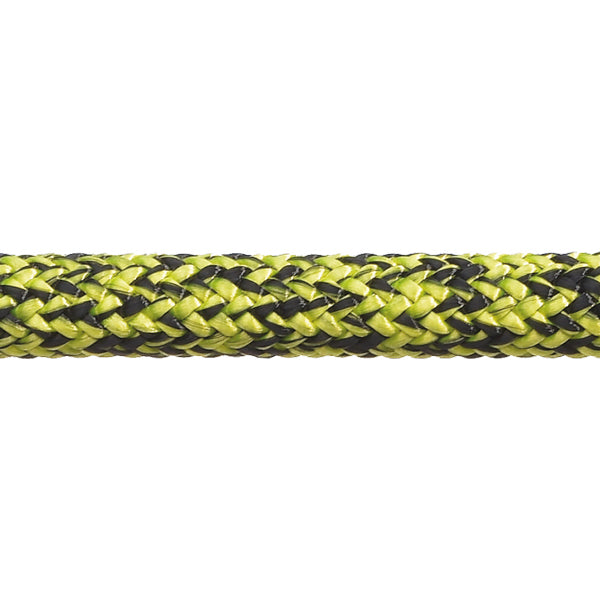 Robline Admiral 7000 Dyneema fald i sort/gul farve, 8 mm tyk, 1 meter langt
