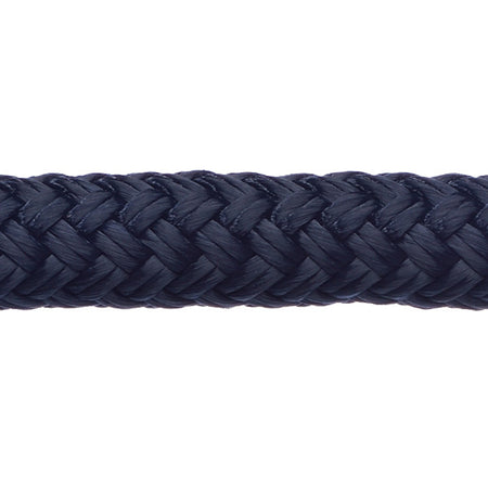 Robline Rio fortøjningsline 10mm i navy, set fra siden på båd