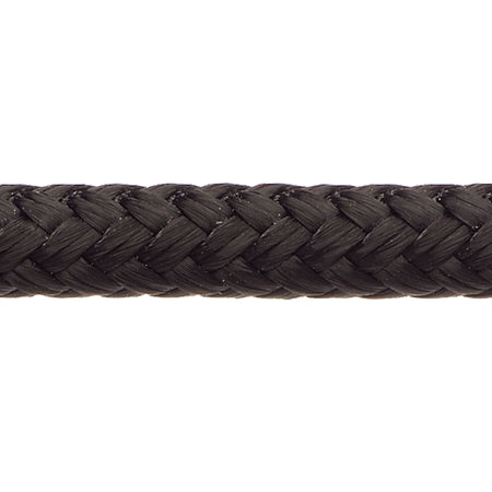 Robline Orion 500 Trimline 2mm sort snor trukket fladt ud på hvid baggrund