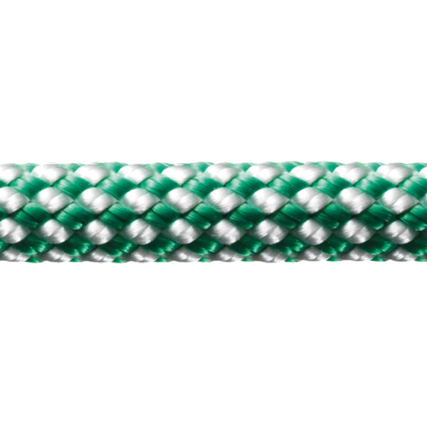 Robline, Dinghy Control 4mm i hvid og grøn, rullet op på en spole
