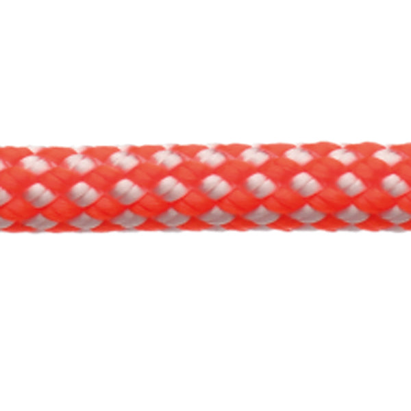 Robline, Dinghy Control 4mm i hvid og orange, rullet op i 100 m længde