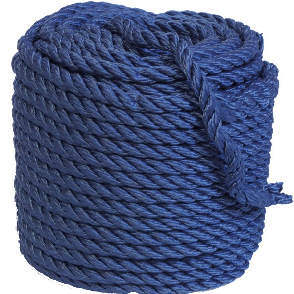1852 fortøjningstov i navy, 3-slået design, Ø14mm, 30m længde
