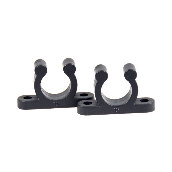SeaTec nylonclips 15mm med udvendig hul, set forfra