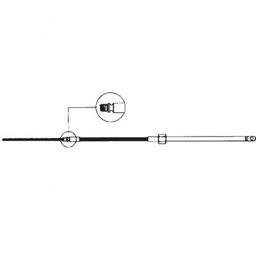 Ultraflex styrekabel M58 på 8 fod, klart og robust design