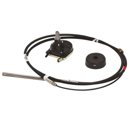 Ultraflex styrebox med sort flange og M58 kabel, set forfra
