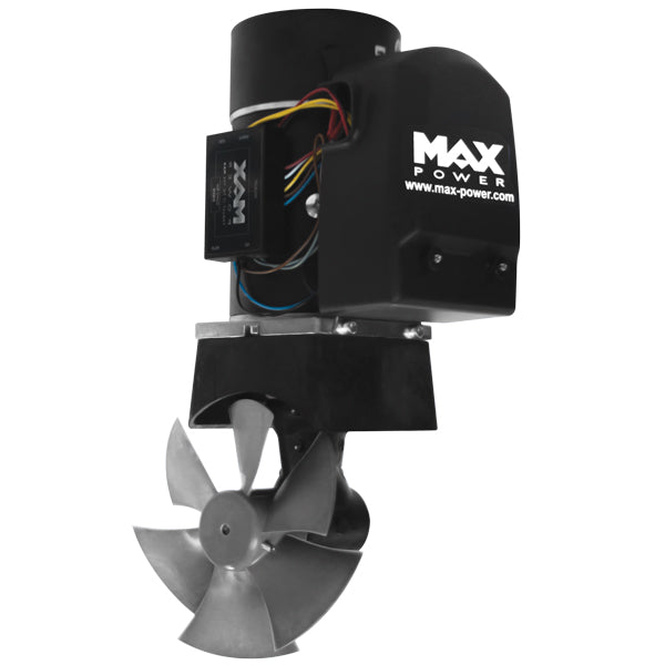 Max Power bovpropel CT60 monteret på en båd i havnen