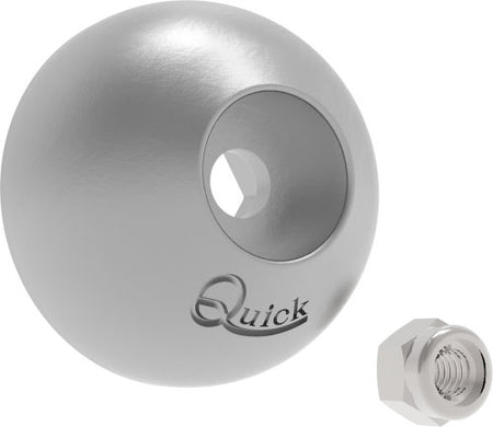 Quick alu anode installeret på en propel