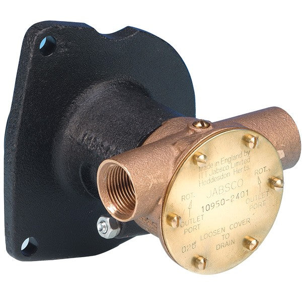 Jabsco impeller pumpe set fra siden med indv. gevind