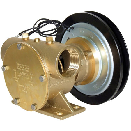Jabsco impellerpumpe med magnetkobling, set fra siden.