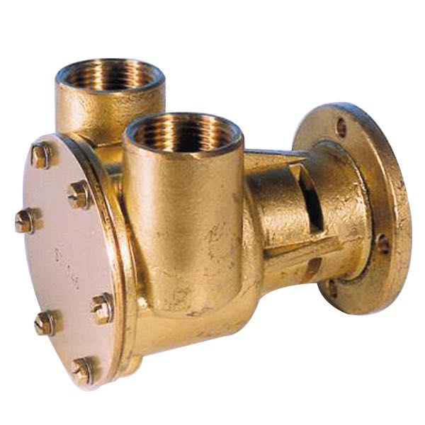 SeaTec pumpe med flange set forfra, klar til installation