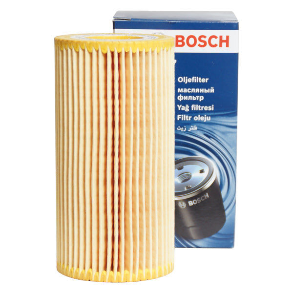 Bosch oliefilter P7097 til Volvo med detaljeret design og specifikationer