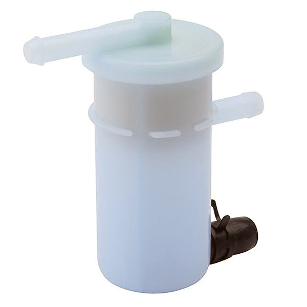 Quicksilver brændstoffilter med vandseparator i hvidt design, set fra siden
