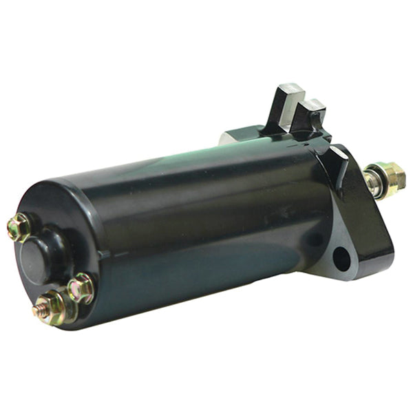Quicksilver 12-volt starter set oprejst med labels og ledninger synlige.