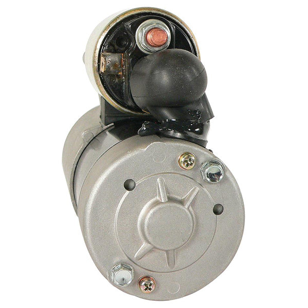 Quicksilver 12-volts starter set fra siden med tilslutninger synlige