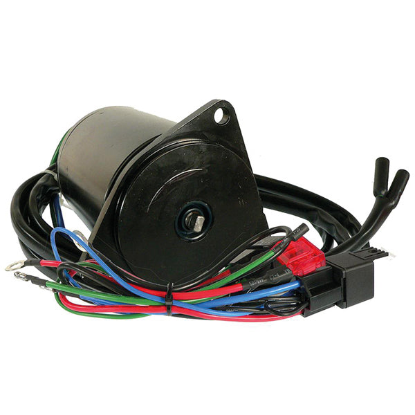 Quicksilver 12-volt trim/tilt motor set fra siden, egnet til Yamaha 50-115 hk