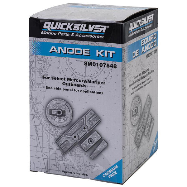Quicksilver, 8M0107548 aluminiumanodesæt til Mercury 75-150 hk
