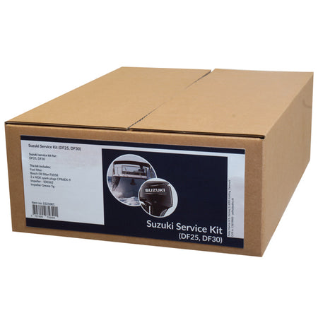 Suzuki servicekit fra SeaTec præsenteret med emballage