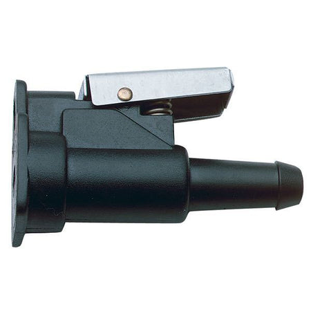 Scepter motor connector til Johnson/Evinrude/Suzuki med høj flowrate, set fra siden.