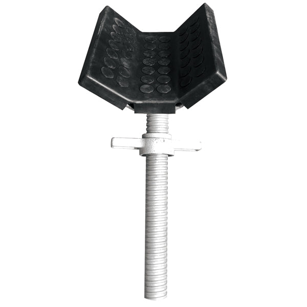 Kurvet topplade til bådstøtte, 40 cm, set fra siden